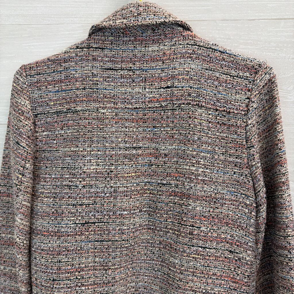 Cupcakes and Cashmere White/ Multi Tweed Moto Jacket Small