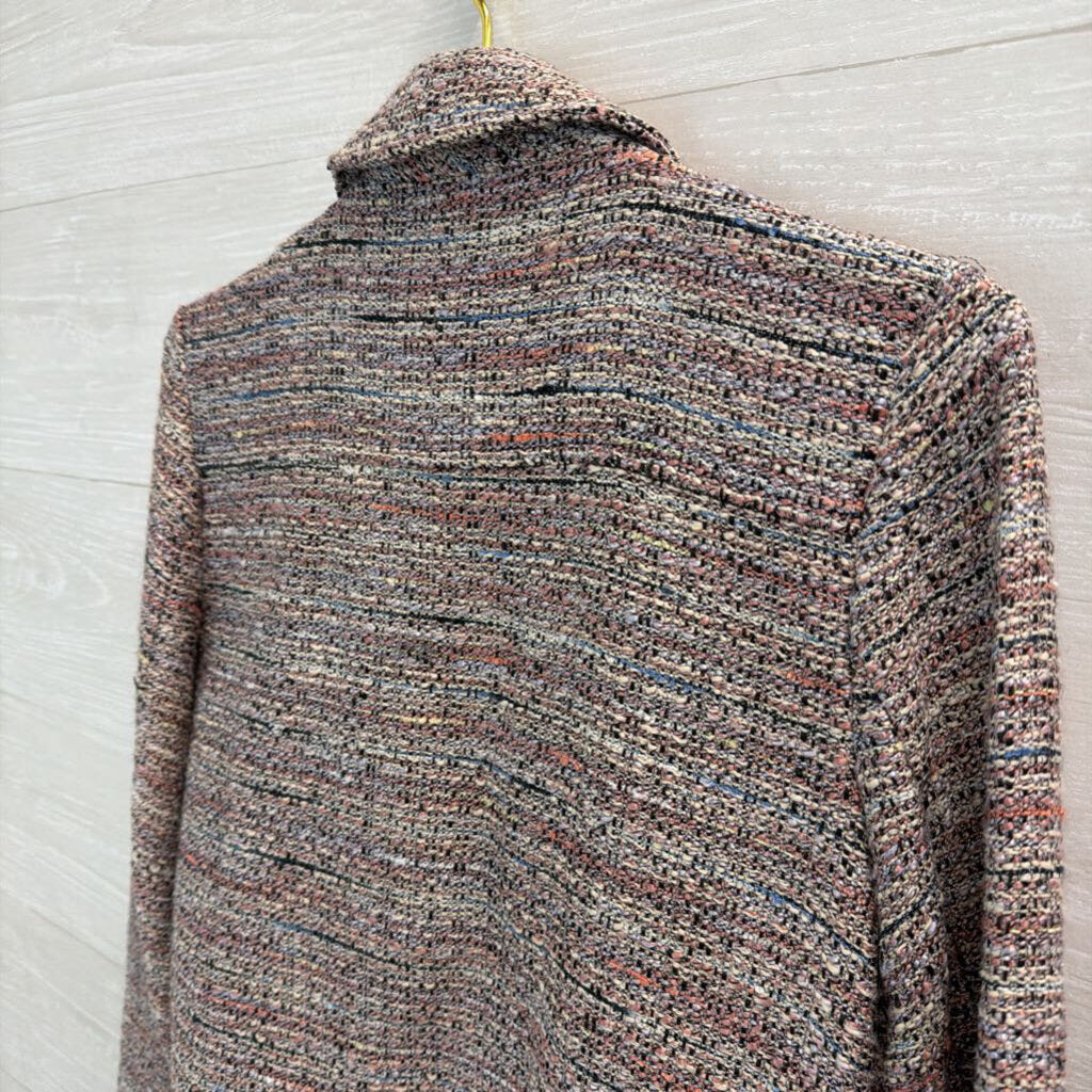 Cupcakes and Cashmere White/ Multi Tweed Moto Jacket Small