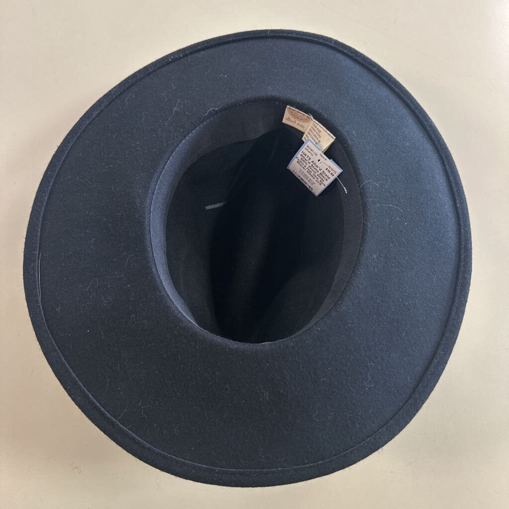 Altar'd State Black 100% Wool Wide Fedora Hat One Size
