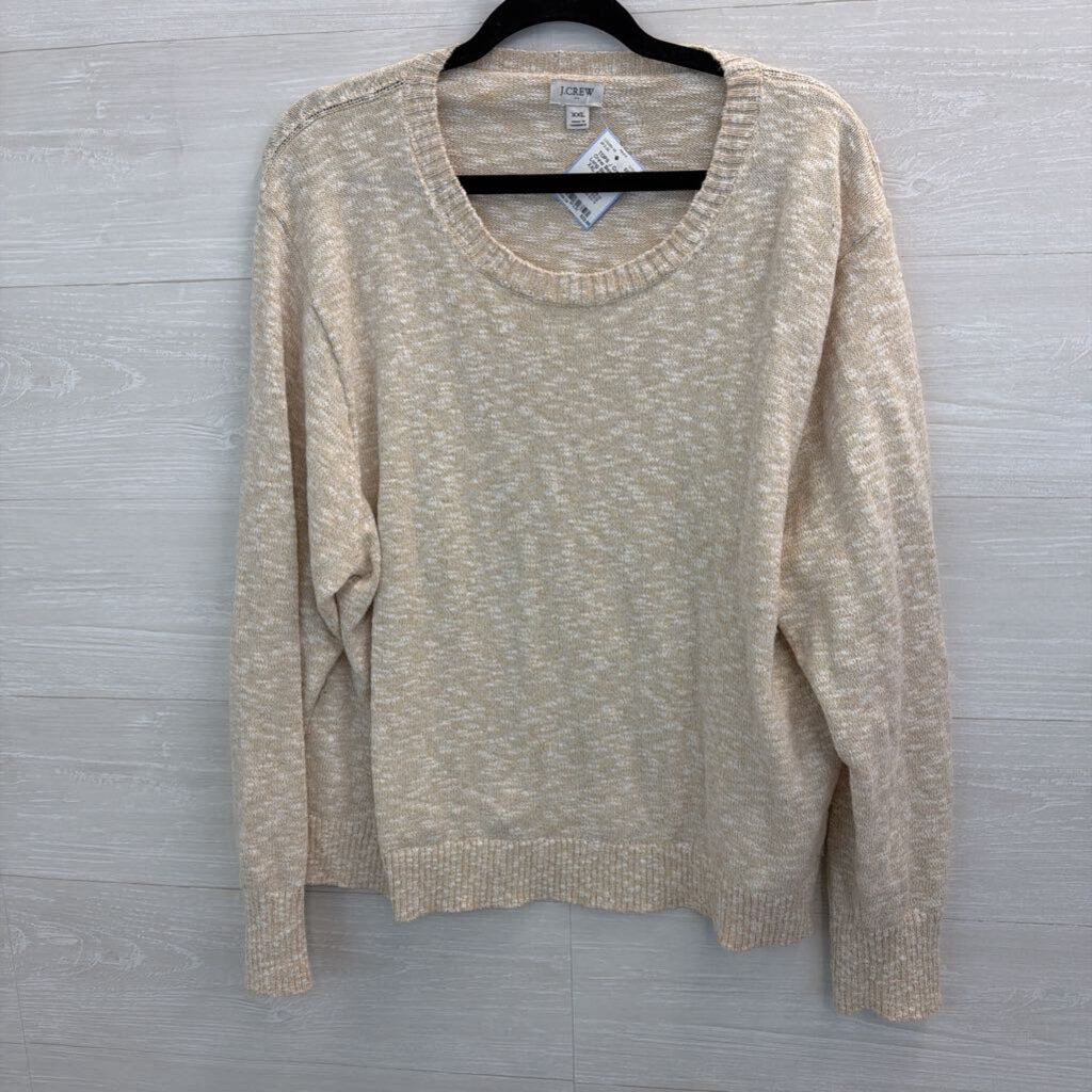 J Crew Beige Knit Long Sleeve Top XXL