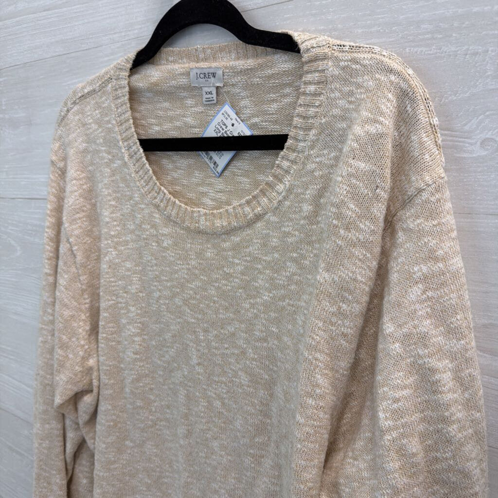 J Crew Beige Knit Long Sleeve Top XXL
