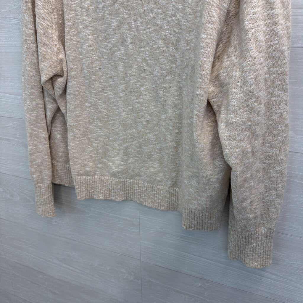 J Crew Beige Knit Long Sleeve Top XXL
