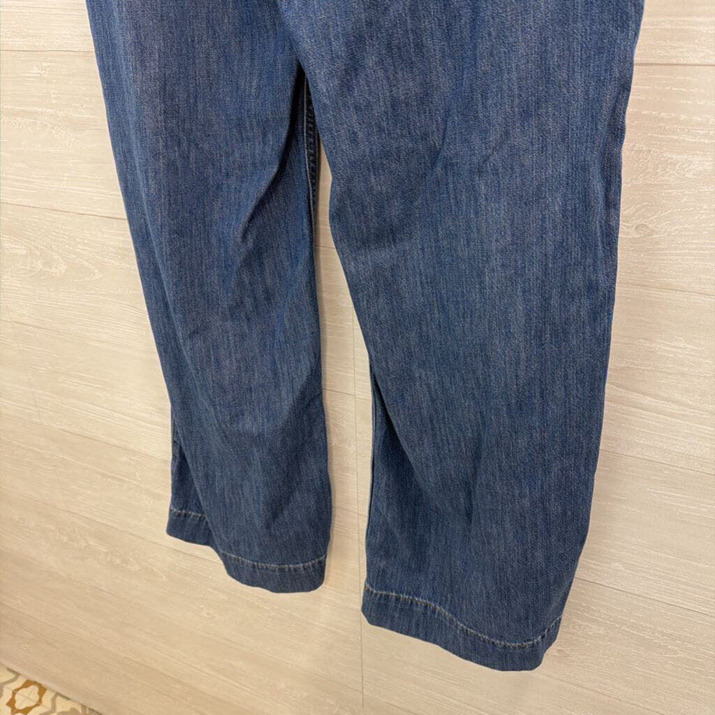 J Crew Medium Wash Wide Leg Jeans 34 Tall