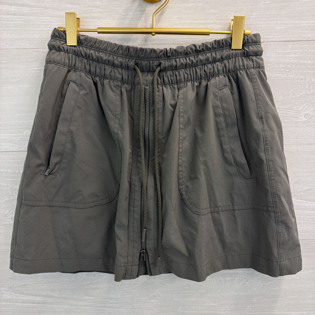Athleta Grey Zip Front Skort 6