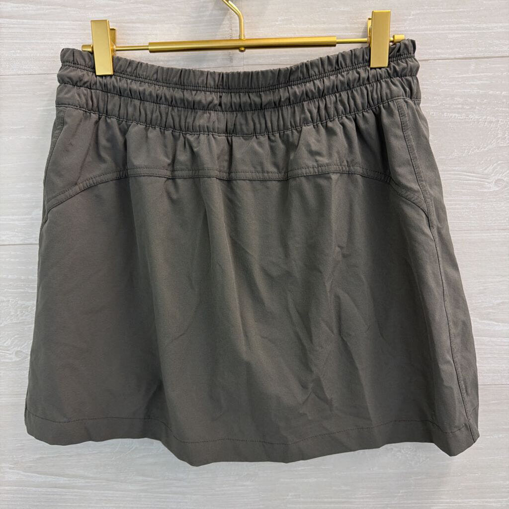 Athleta Grey Zip Front Skort 6