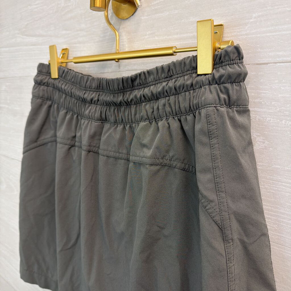 Athleta Grey Zip Front Skort 6