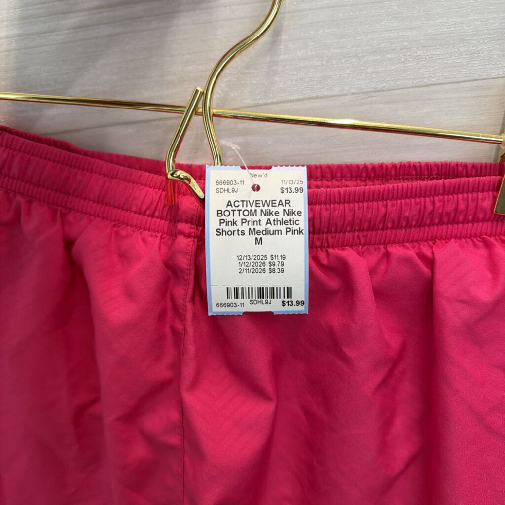 Nike Pink Print Athletic Shorts Medium