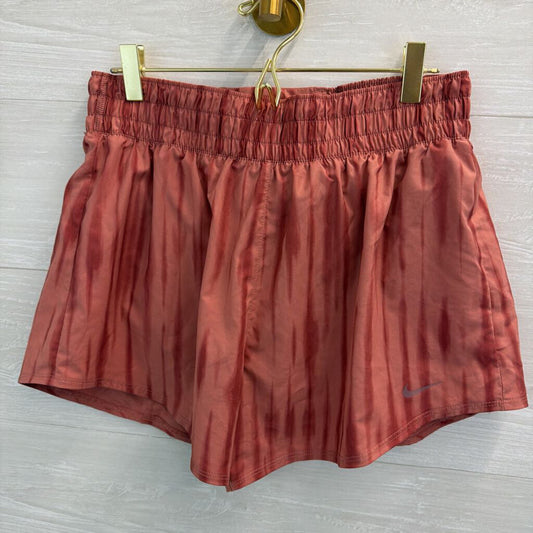 Nike Orange Print Athletic Shorts Medium