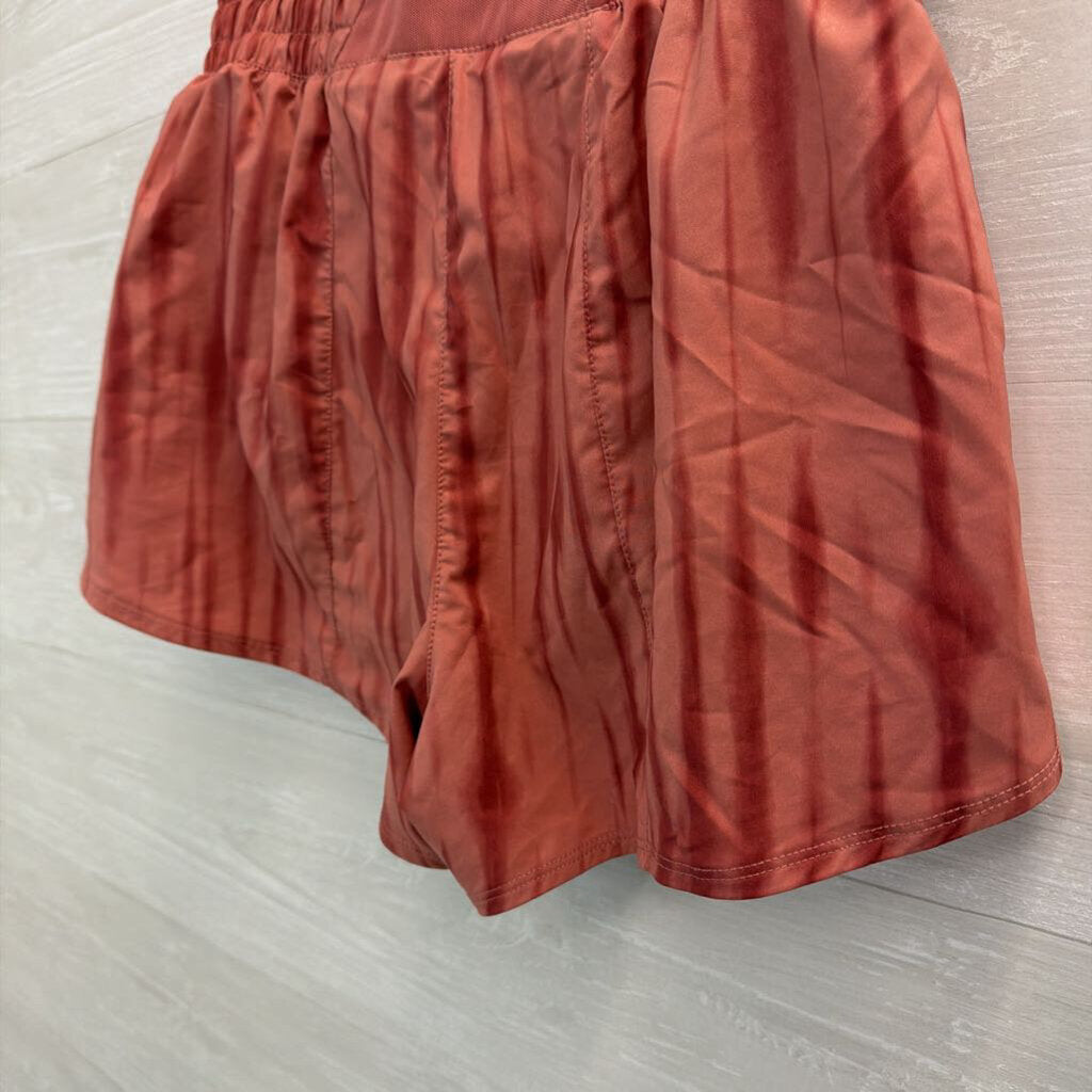 Nike Orange Print Athletic Shorts Medium