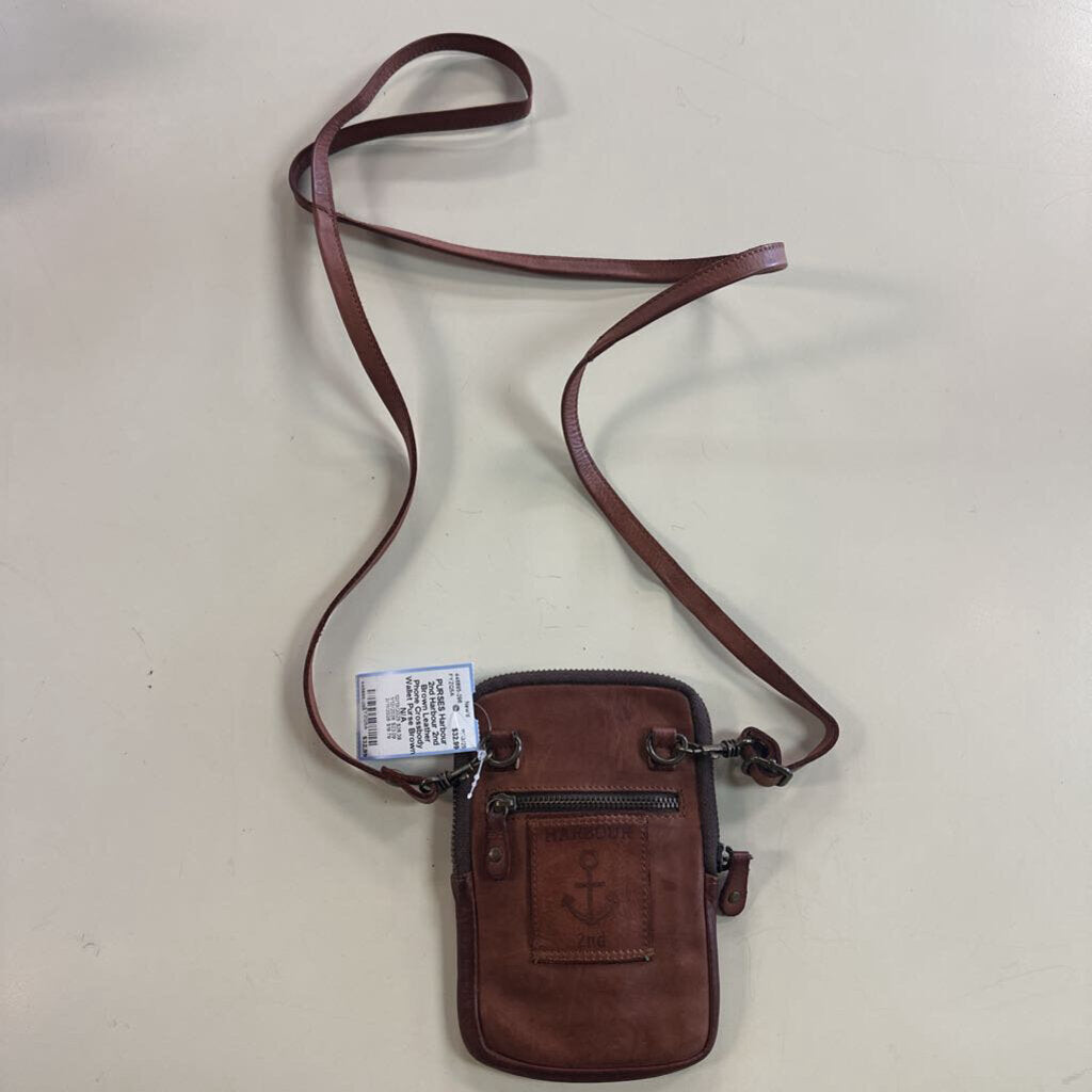 Harbour 2nd Brown Leather Phone Crossbody Wallet Purse