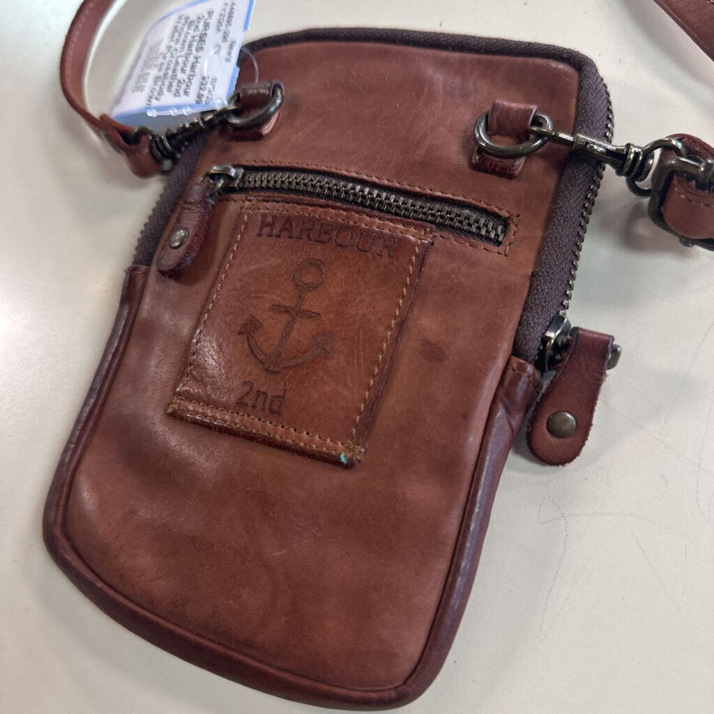 Harbour 2nd Brown Leather Phone Crossbody Wallet Purse