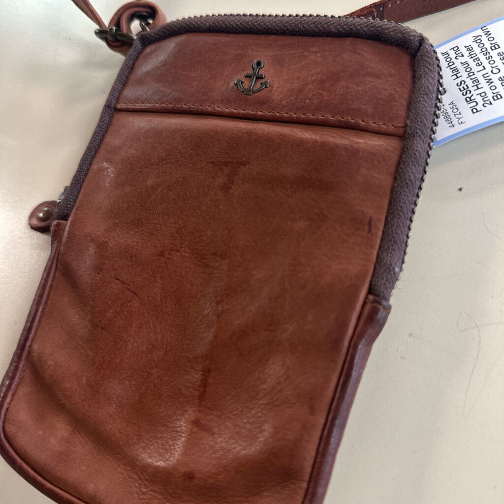 Harbour 2nd Brown Leather Phone Crossbody Wallet Purse