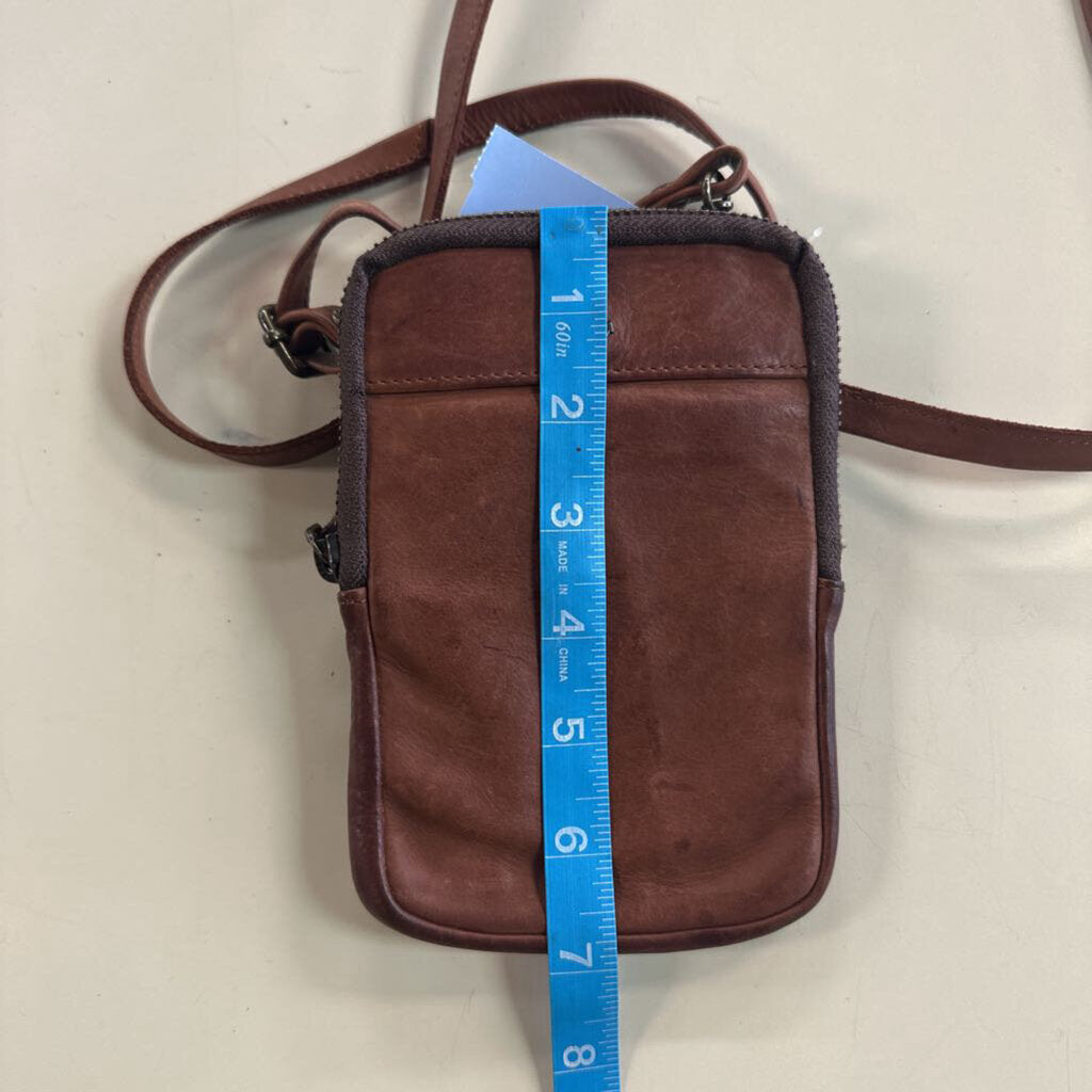 Harbour 2nd Brown Leather Phone Crossbody Wallet Purse