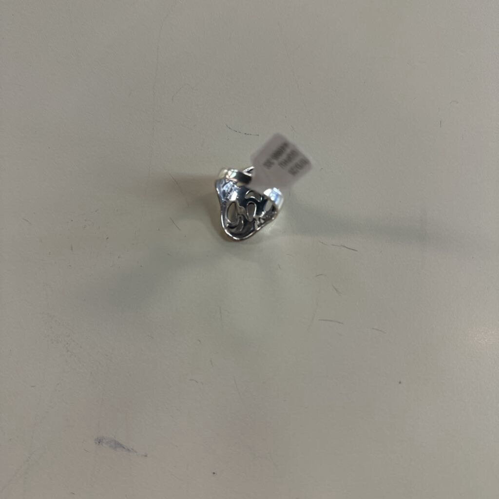 Sterling Silver Swirl Detail Statement Ring Size 9.5