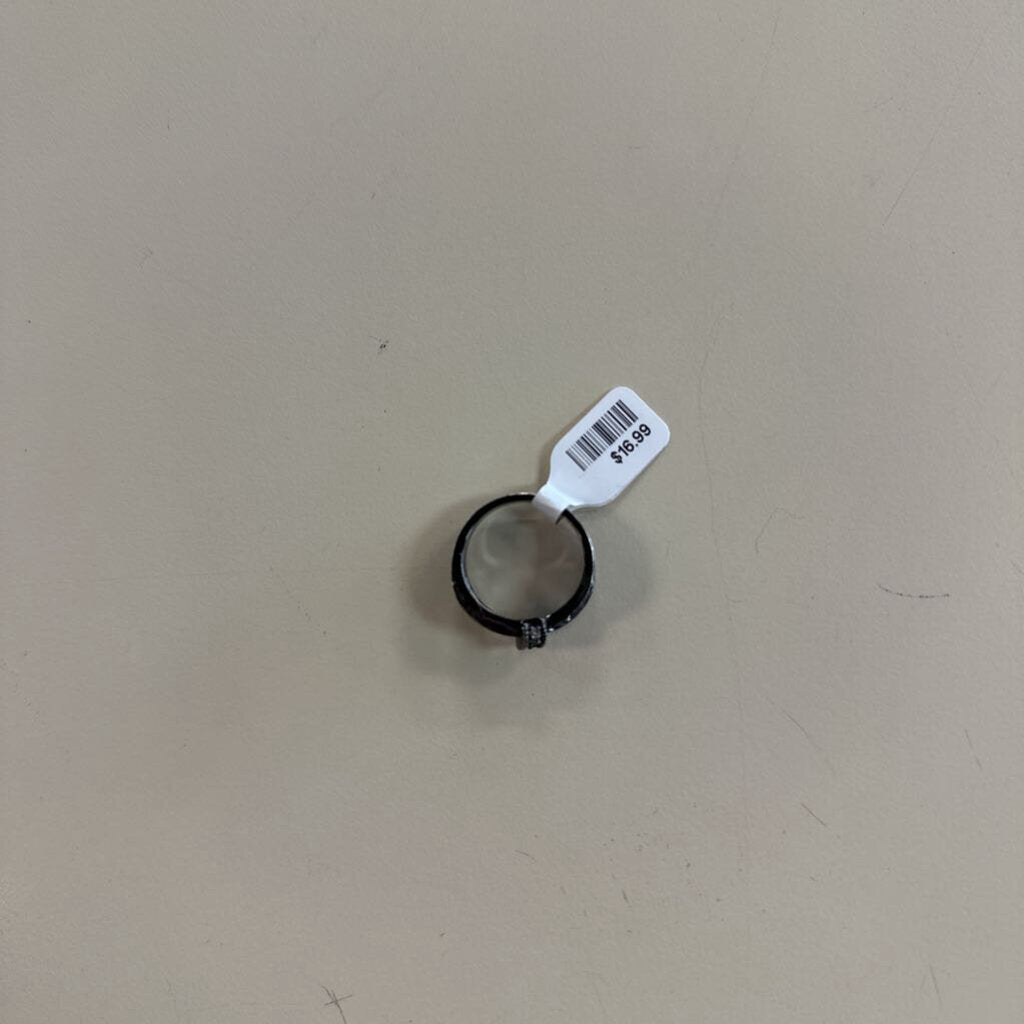 Graphite/ Purple Stone Ring Size 9