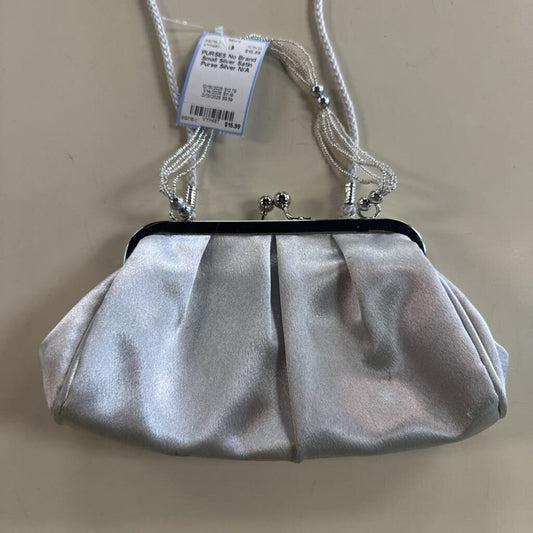 Small Silver Satin Purse