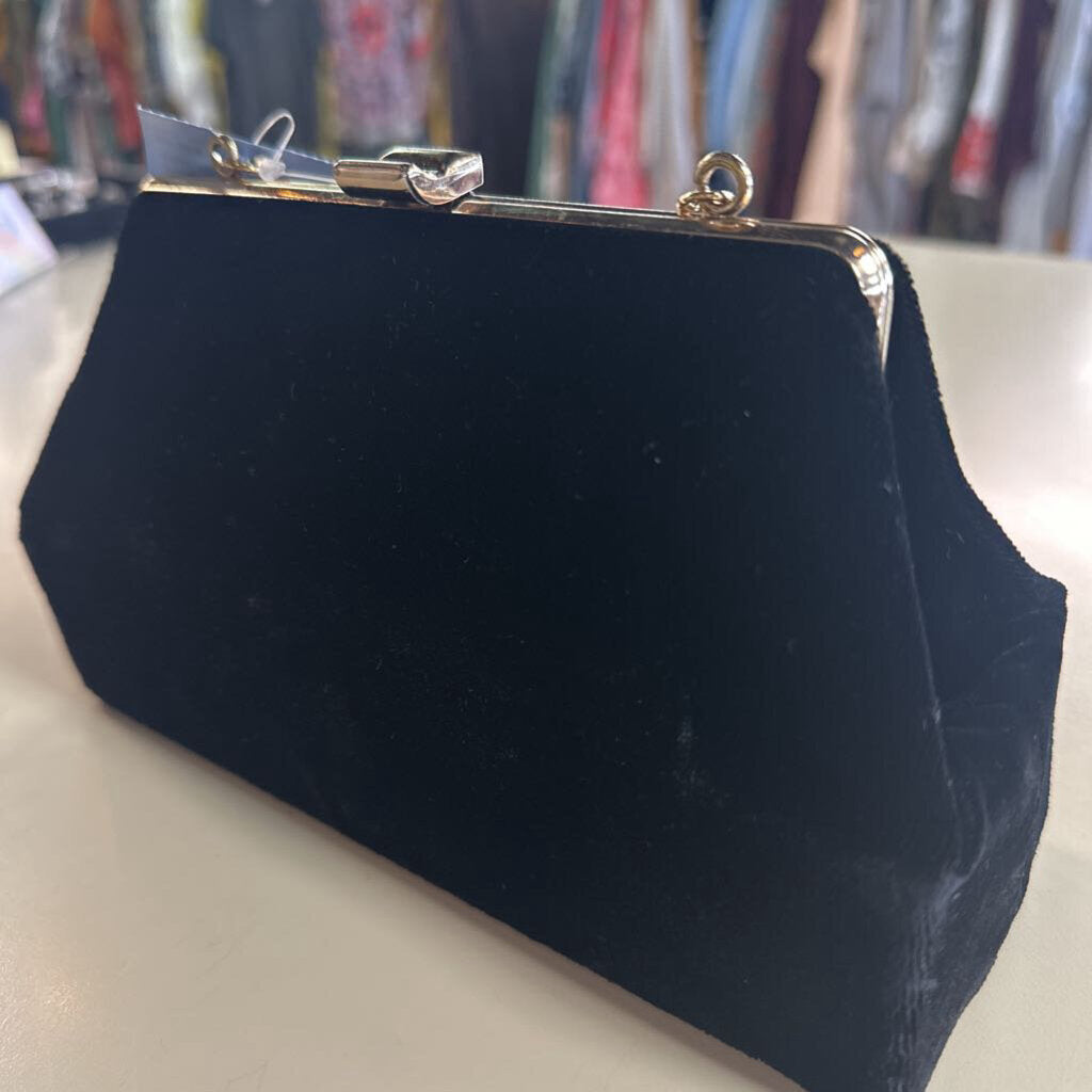Small Black Velvet Purse