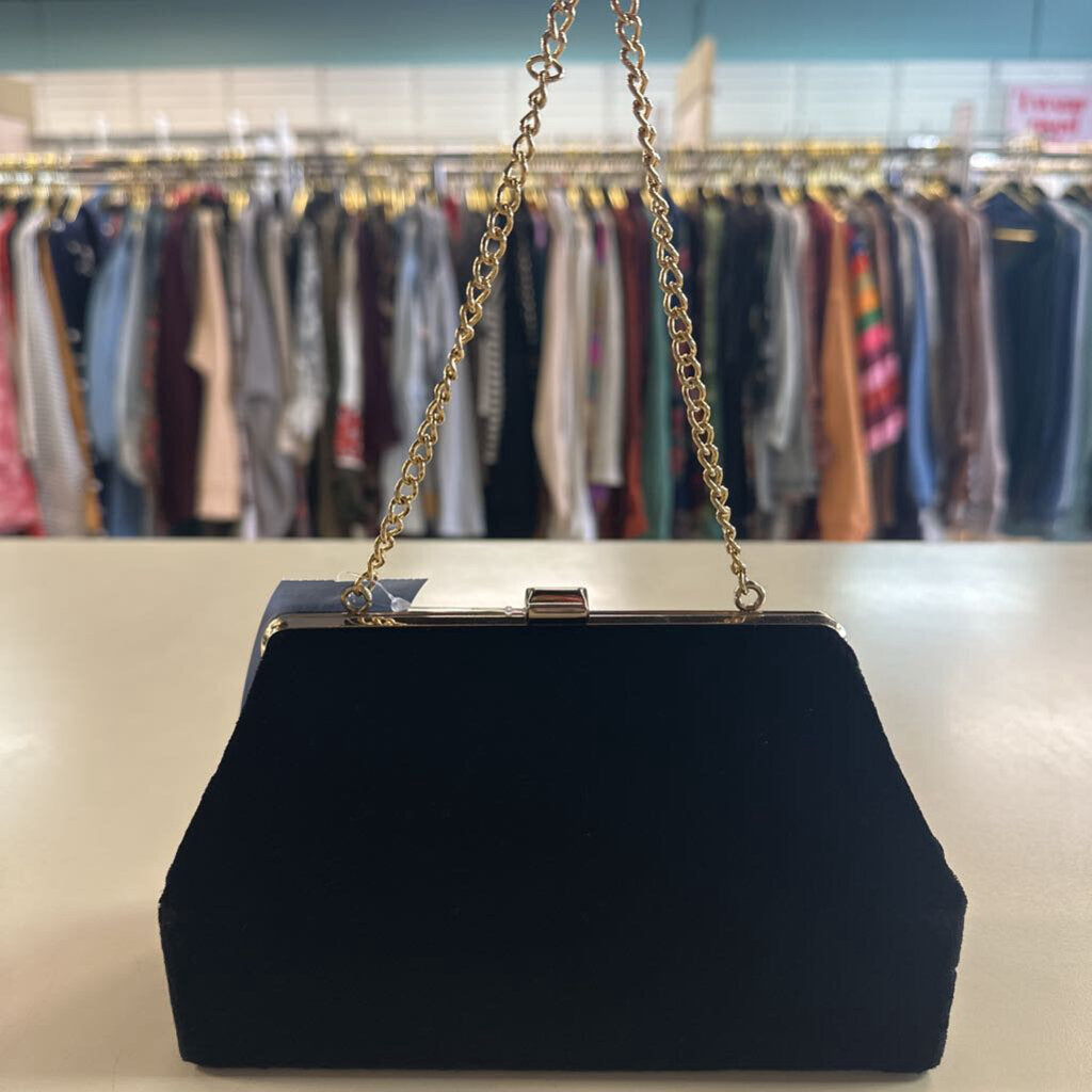 Small Black Velvet Purse