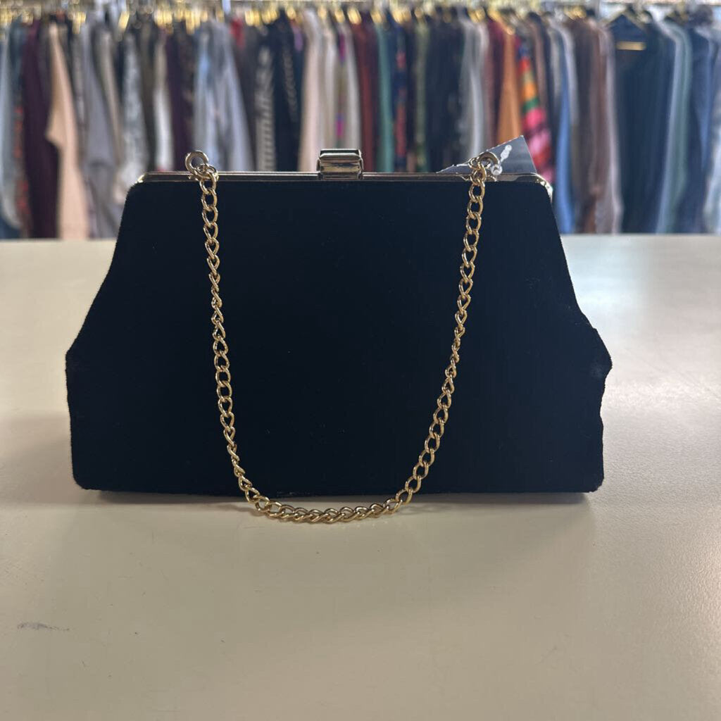Small Black Velvet Purse