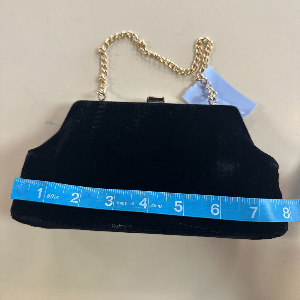 Small Black Velvet Purse