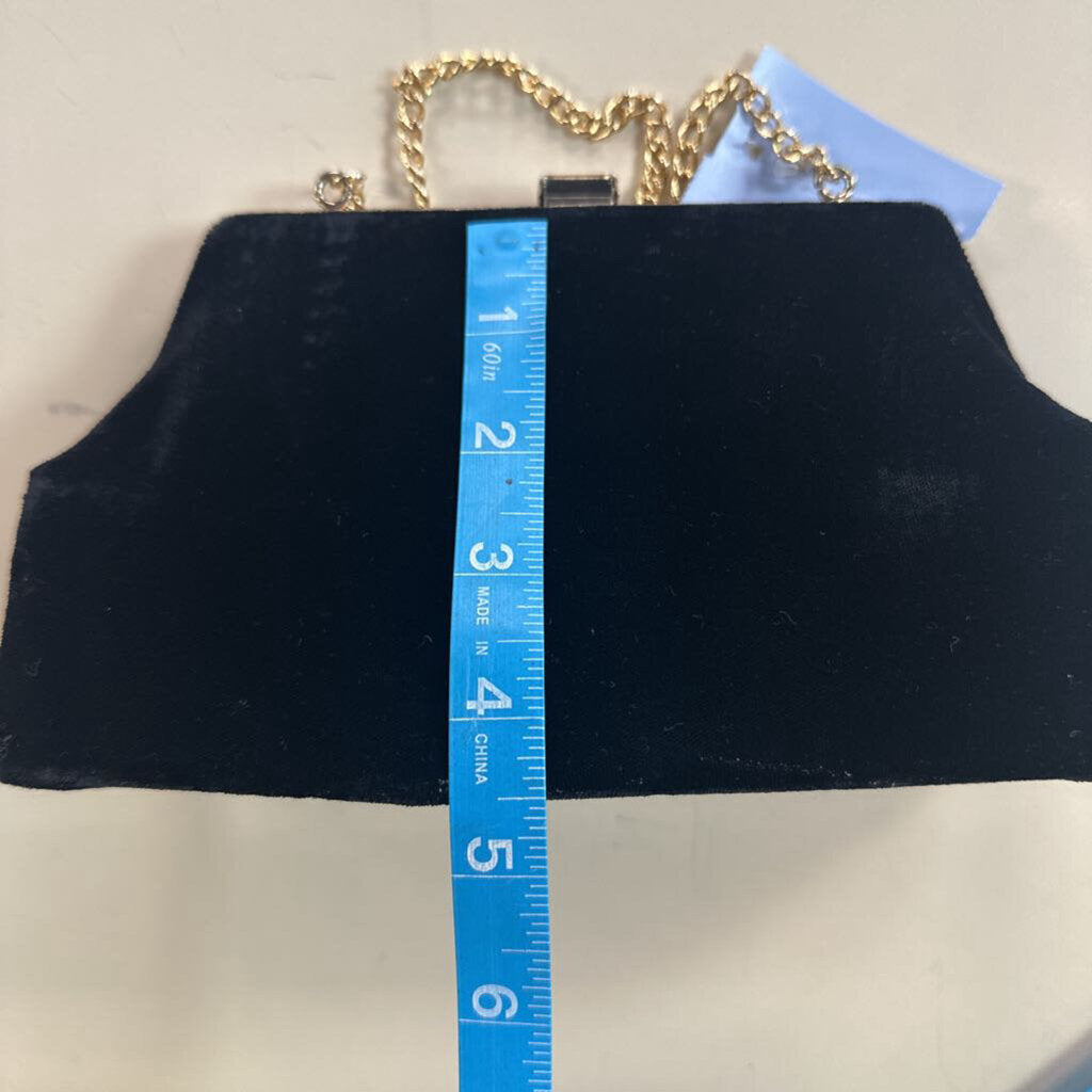 Small Black Velvet Purse