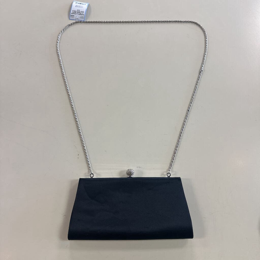 La Regale Black Satin Purse