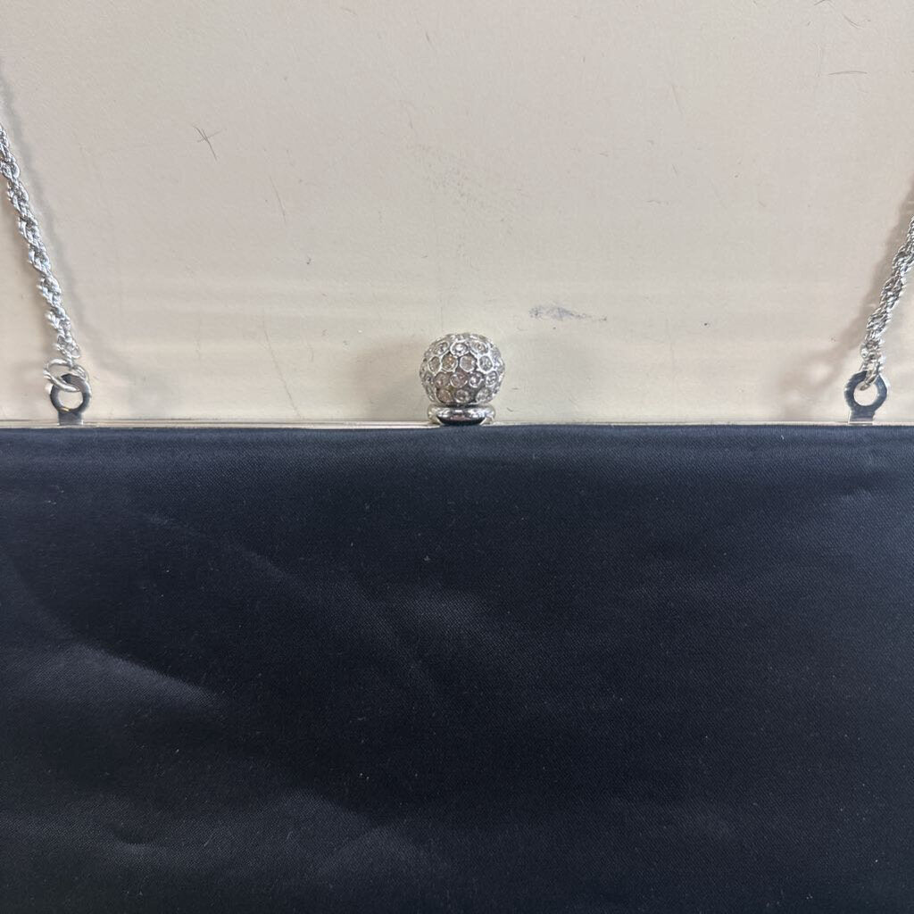 La Regale Black Satin Purse