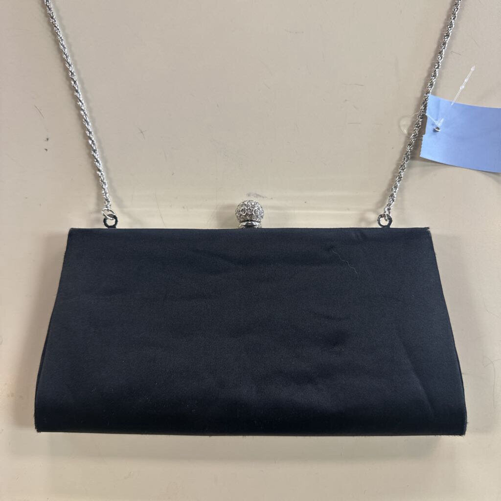 La Regale Black Satin Purse