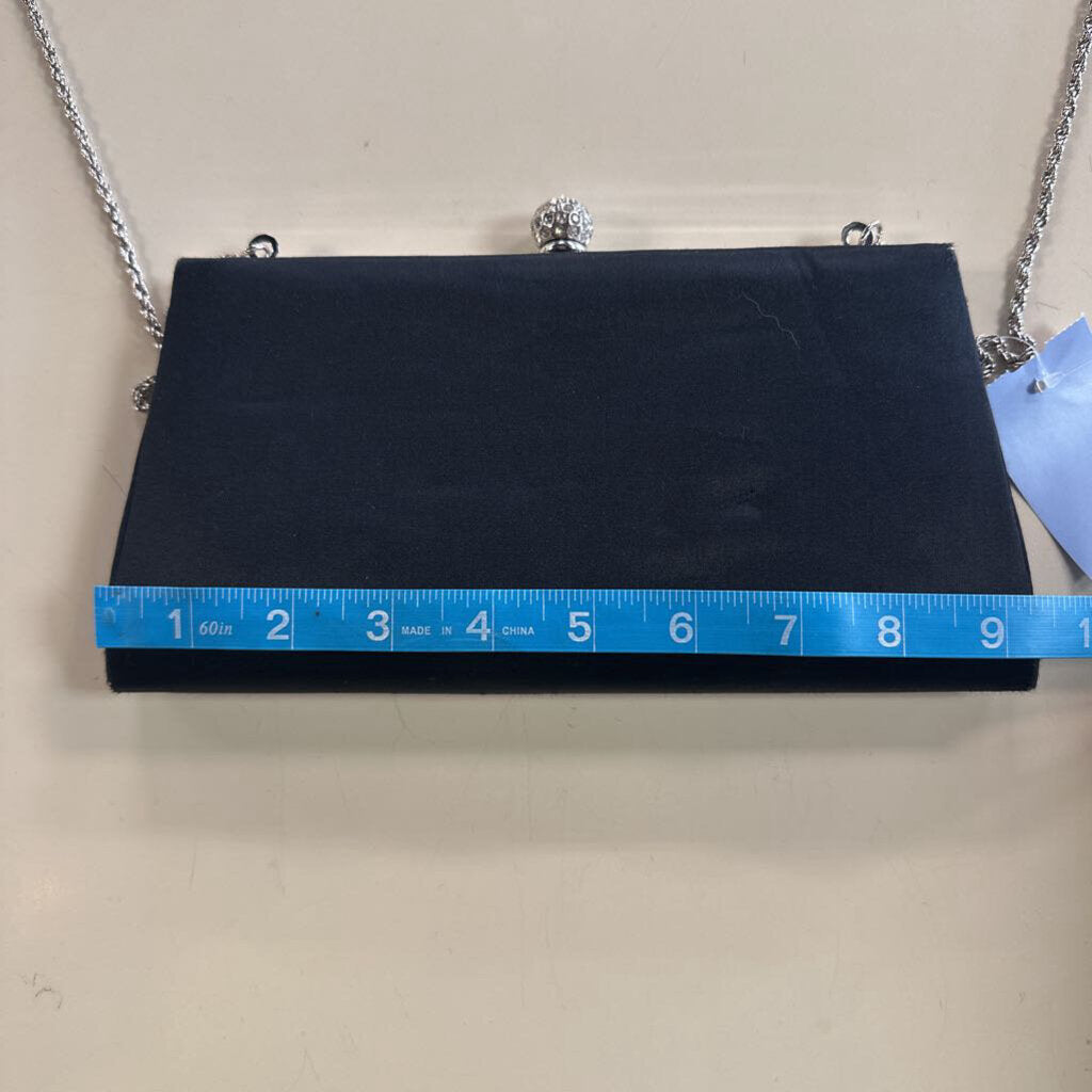 La Regale Black Satin Purse