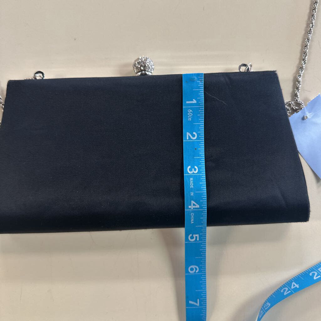 La Regale Black Satin Purse