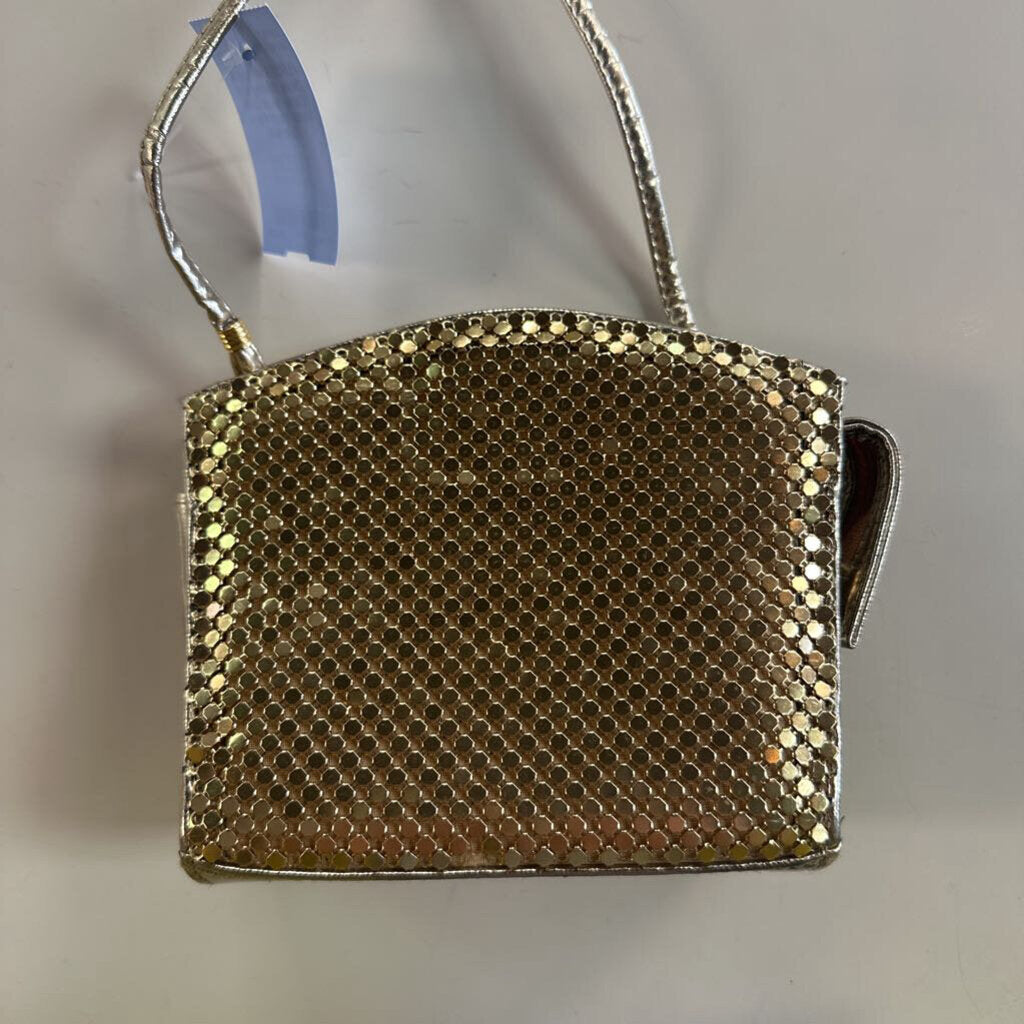 Whiting and Davis Small Gold Metal Mesh Purse