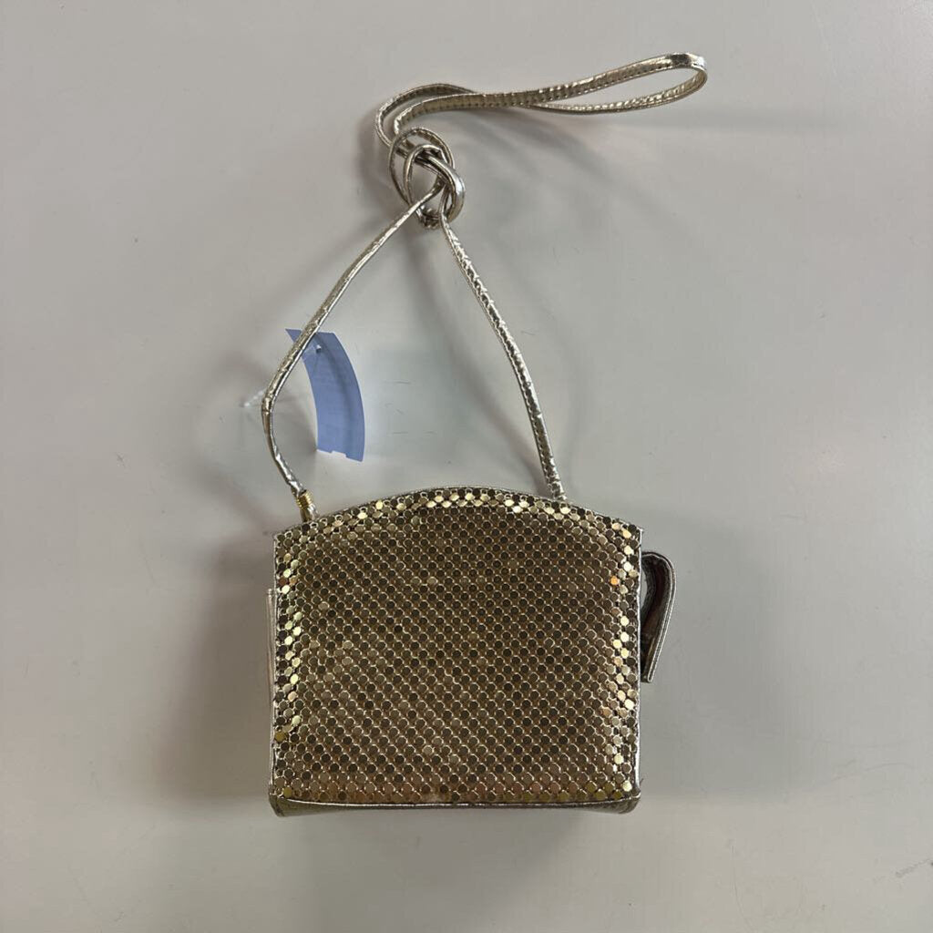Whiting and Davis Small Gold Metal Mesh Purse