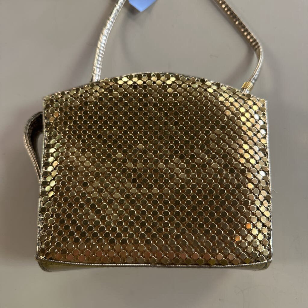 Whiting and Davis Small Gold Metal Mesh Purse