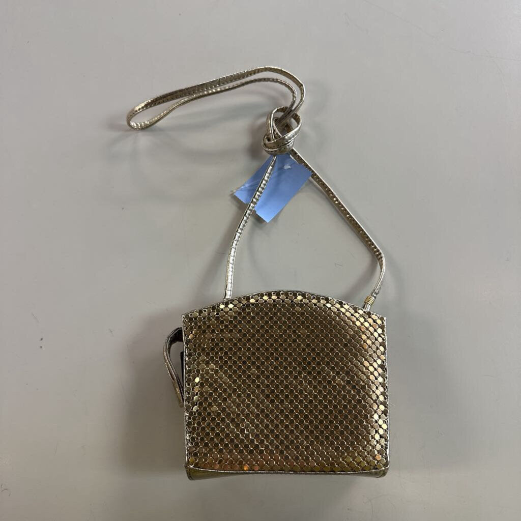 Whiting and Davis Small Gold Metal Mesh Purse