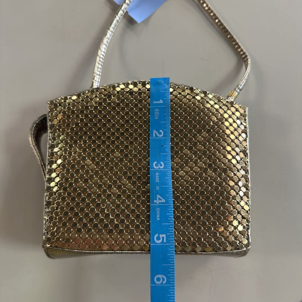 Whiting and Davis Small Gold Metal Mesh Purse