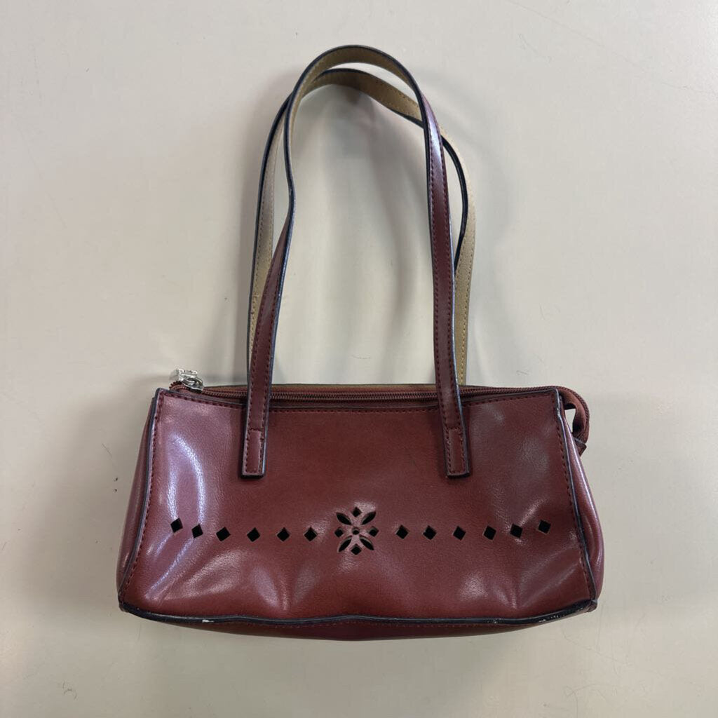 Mondani Brown Leather Laser Cut Small Purse