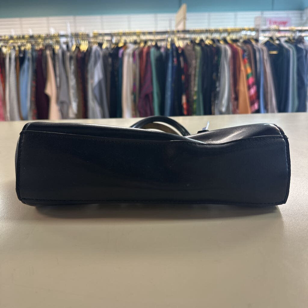 Mondani Black Leather Laser Cut Small Purse