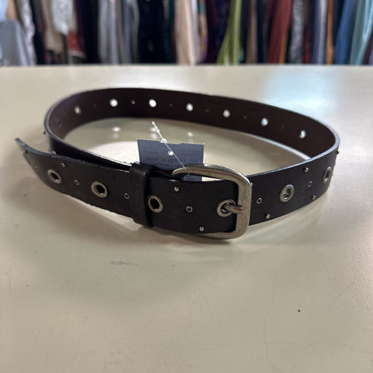 Relic Brown Leather/ Silver Studded Grommet Belt Medium
