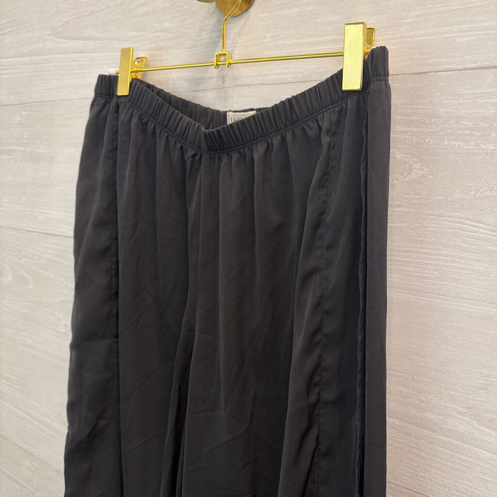 Up West Silky Side Slit Wide Leg Pants Medium