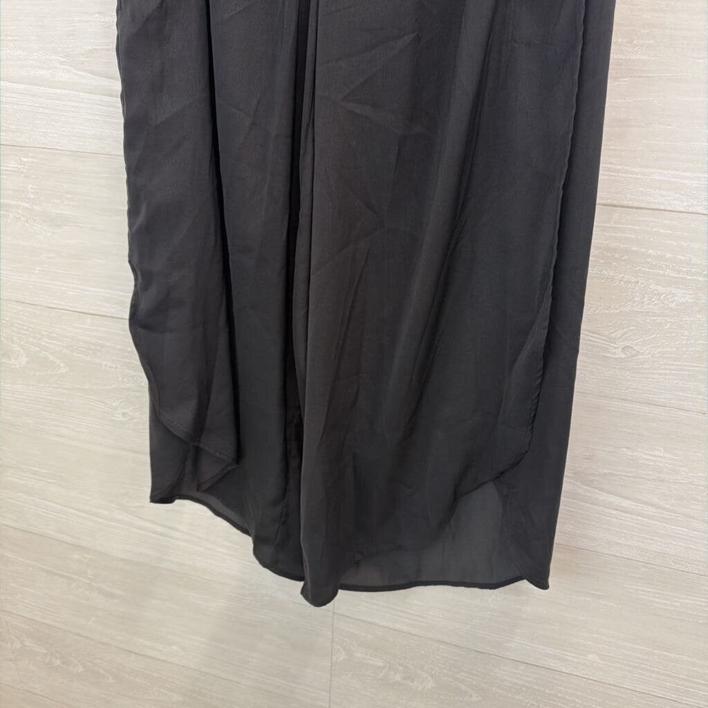 Up West Silky Side Slit Wide Leg Pants Medium