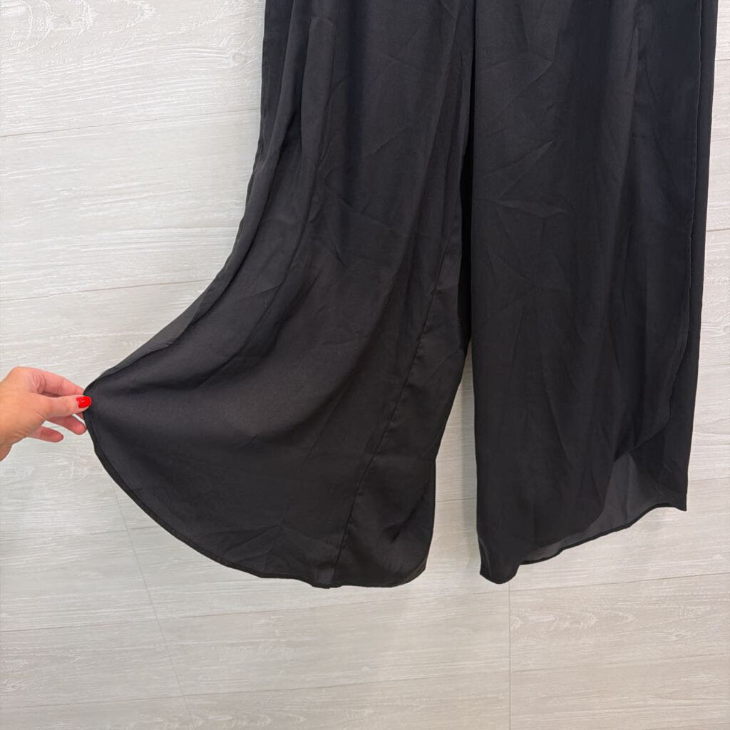 Up West Silky Side Slit Wide Leg Pants Medium