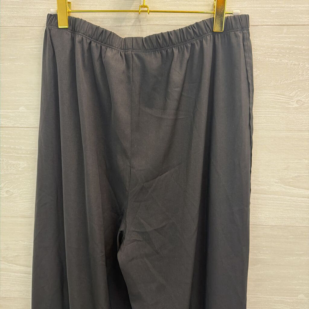 Up West Silky Side Slit Wide Leg Pants Medium