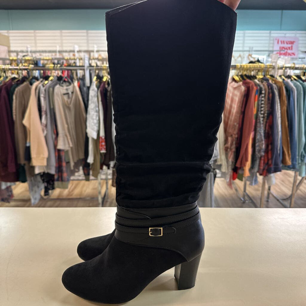 Bella Vita Black Suede Tall Boots 7.5