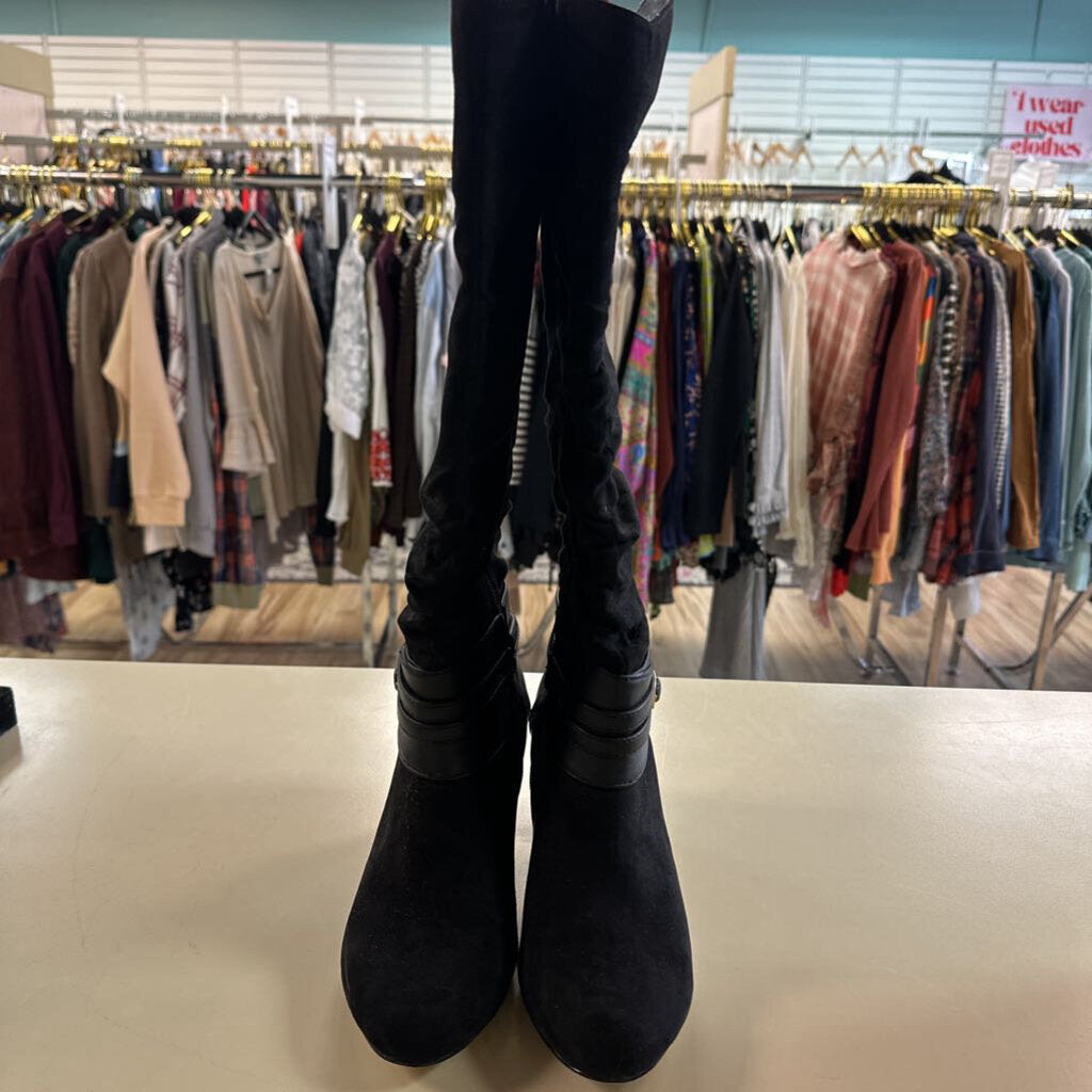 Bella Vita Black Suede Tall Boots 7.5