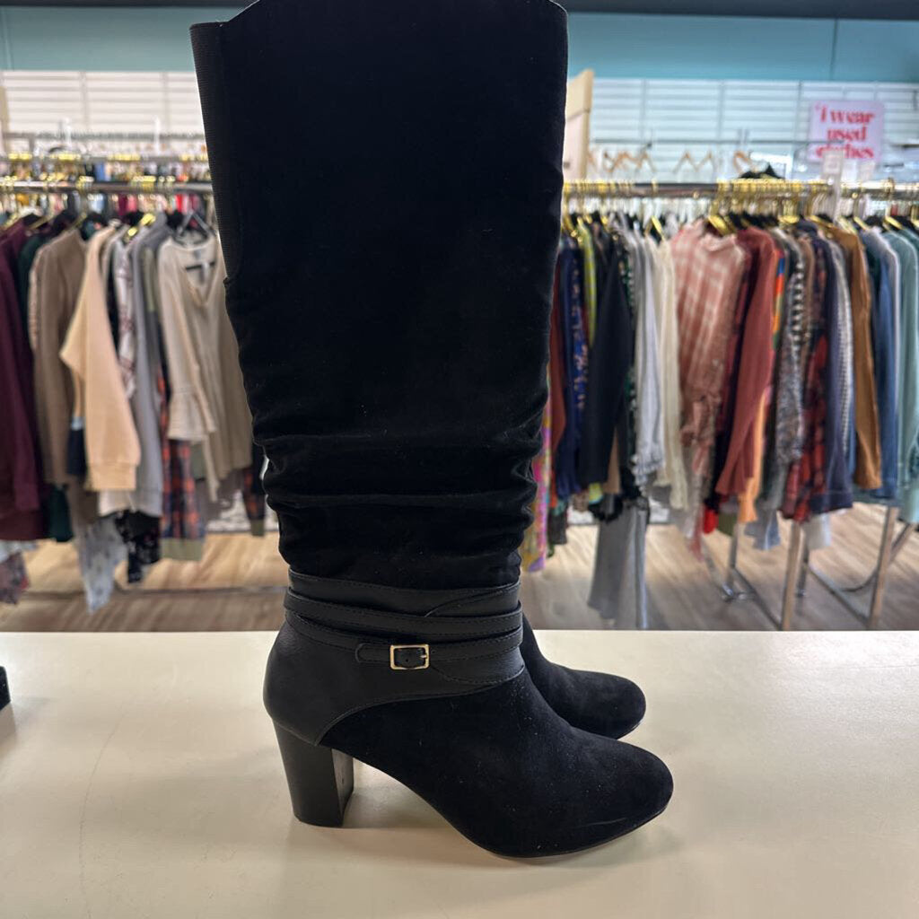 Bella Vita Black Suede Tall Boots 7.5