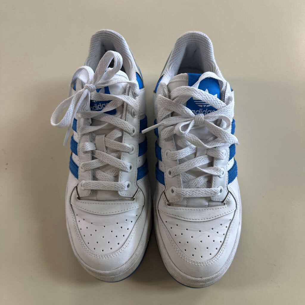 Adidas White/ Blue Forum Bold Stripes Sneakers 7.5