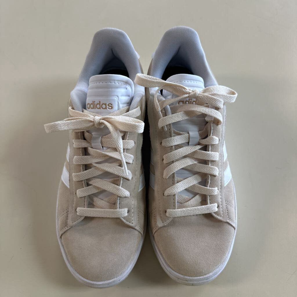 Adidas Beige/ White Grand Court Alpha Sneakers 7.5