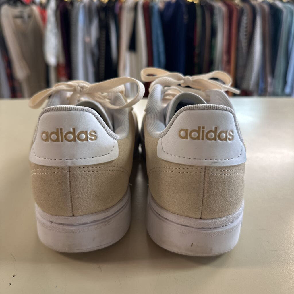 Adidas Beige/ White Grand Court Alpha Sneakers 7.5