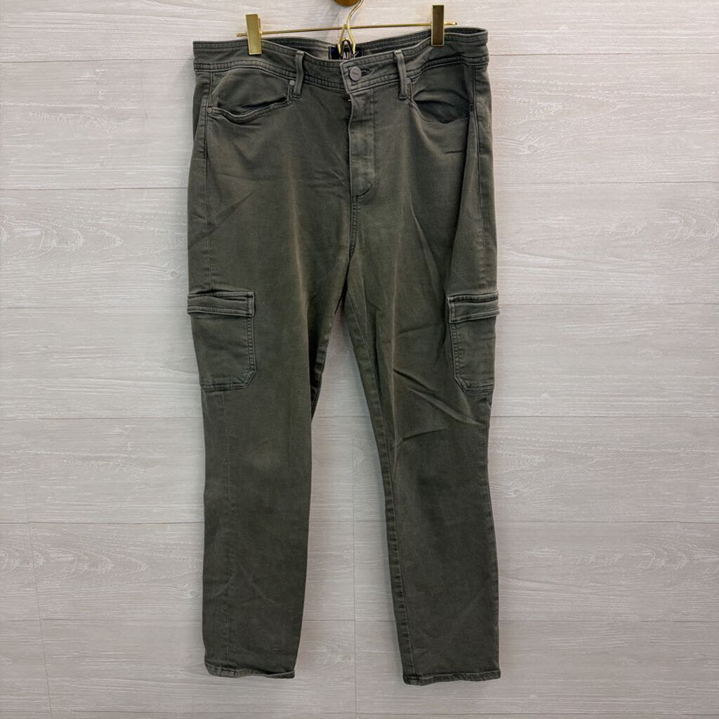 Paige Green Side Pocket Skinny Leg Pants 32