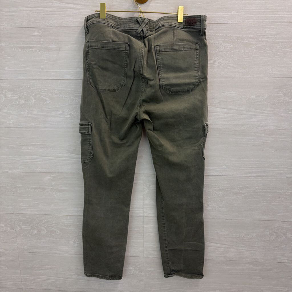 Paige Green Side Pocket Skinny Leg Pants 32
